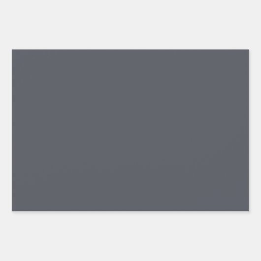 炭モダン灰色の平無地の色 ラッピングペーパーシート (正面)