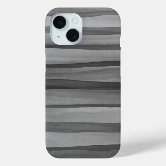 炭モダン灰色の水の色の線パターン Case-Mate iPhoneケース (裏面)