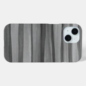 炭モダン灰色の水の色の線パターン Case-Mate iPhoneケース (裏面 (横))