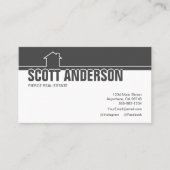炭モダン白名刺 名刺 (正面)