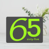 炭ライムカスタム65誕生日招待状 招待状 (スタンド正面)