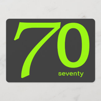 炭ライムカスタム70誕生日招待状 招待状