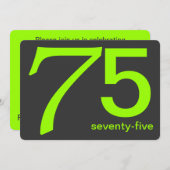 炭ライムカスタム75誕生日招待状 招待状 (正面/裏面)