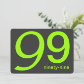 炭ライムカスタム99誕生日招待状 招待状 (スタンド正面)