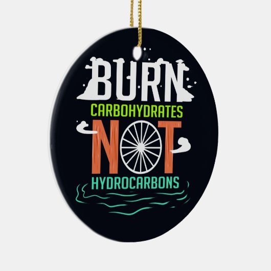 炭水化物ではなく炭化水素を燃やす気候変動 セラミックオーナメント (右)