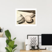 炭火の中の静物卵 ポスター (ホームオフィス)