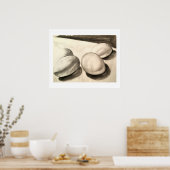 炭火の中の静物卵 ポスター (キッチン)