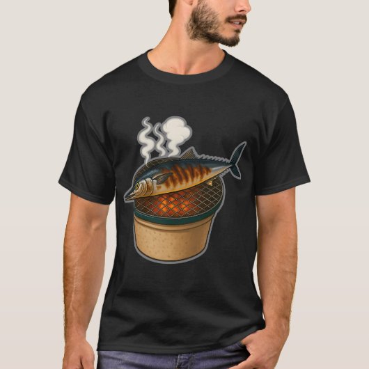 炭火焼きさんまのカート Tシャツ (正面)
