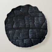 炭灰焼き背景 ラウンドクッション (裏面)