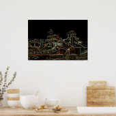 炭炭炭炭炭炭鉱炭鉱鉱炭鉱鉱鉱業ネオン ポスター (キッチン)