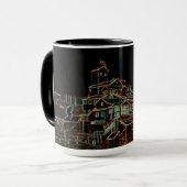 炭炭炭炭炭炭鉱炭鉱鉱炭鉱鉱鉱業ネオン マグカップ (正面左)