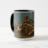 炭粉炭鉱炭鉱鉱山 マグカップ (正面左)