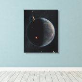 炭素と乾燥が豊富な地球のような惑星。 キャンバスプリント (インサイチュ (ウッドフロア))