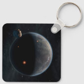 炭素と乾燥が豊富な地球のような惑星。 キーホルダー (裏面)