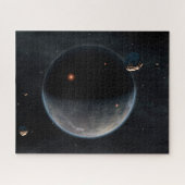 炭素と乾燥が豊富な地球のような惑星。 ジグソーパズル (横)