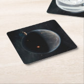 炭素と乾燥が豊富な地球のような惑星。 スクエアペーパーコースター (アングル)