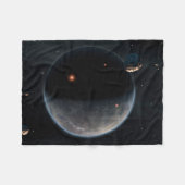炭素と乾燥が豊富な地球のような惑星。 フリースブランケット (正面(横))