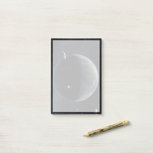 炭素と乾燥が豊富な地球のような惑星。 ポストイット (デスク上)