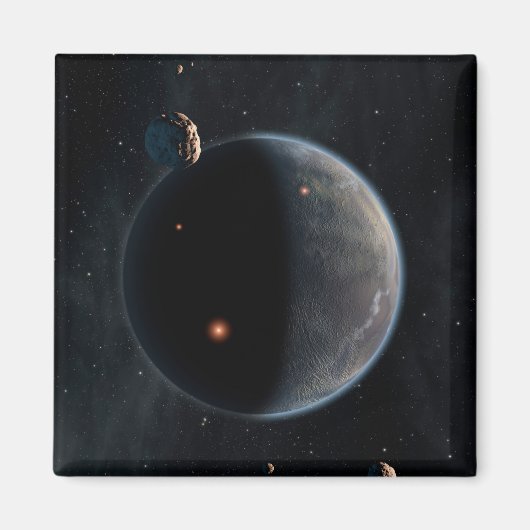 炭素と乾燥が豊富な地球のような惑星。 マグネット (正面)