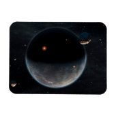炭素と乾燥が豊富な地球のような惑星。 マグネット (横)