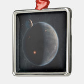 炭素と乾燥が豊富な地球のような惑星。 メタルオーナメント (左)