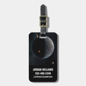 炭素と乾燥が豊富な地球のような惑星。 ラゲッジタグ (正面縦)