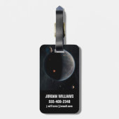 炭素と乾燥が豊富な地球のような惑星。 ラゲッジタグ (裏面縦)