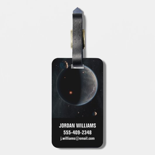 炭素と乾燥が豊富な地球のような惑星。 ラゲッジタグ (裏面縦)