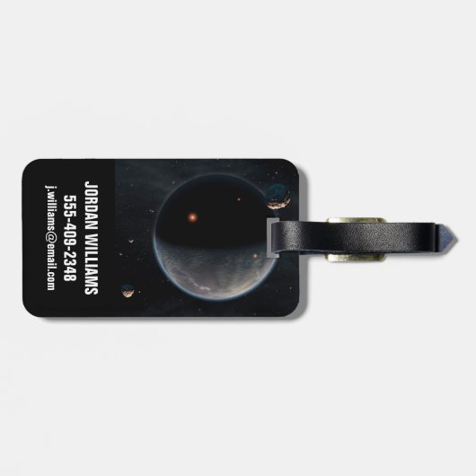 炭素と乾燥が豊富な地球のような惑星。 ラゲッジタグ (裏面横)