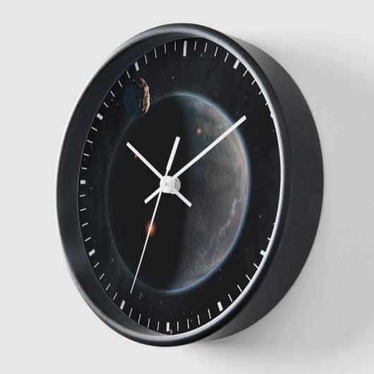 炭素と乾燥が豊富な地球のような惑星。 壁時計 (傾斜)