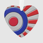 炭素はっきりした繊維デザインにおけるラウンドデル日が差すことスタイル オーナメント (裏面)