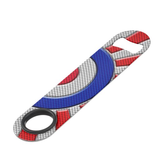 炭素はっきりした繊維デザインにおけるラウンドデル日が差すことスタイル スピード栓抜き (正面アングル)