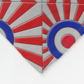 炭素はっきりした繊維デザインにおけるラウンドデル日が差すことスタイル フリースブランケット (角)