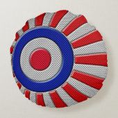 炭素はっきりした繊維デザインにおけるラウンドデル日が差すことスタイル ラウンドクッション (裏面)