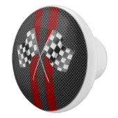 炭素クラシック繊維のストライプスタイルのレーシングフラグ セラミックノブ (右)