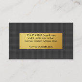 炭素プリント/金ゴールド金属 名刺 (裏面)