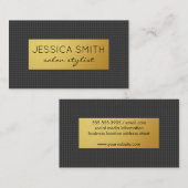 炭素プリント/金ゴールド金属 名刺 (正面/裏面)