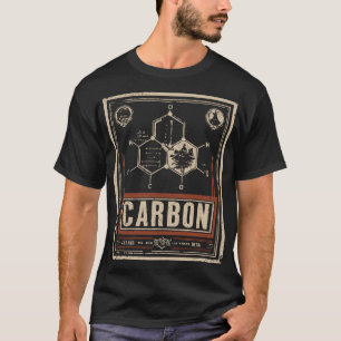 炭素分子構造ヴィンテージ科学芸術 Tシャツ