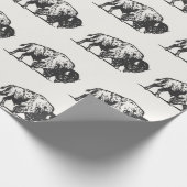 炭素晴らし水牛パターン ラッピングペーパー (角)