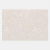 炭素朴とベージュヴィンテージスノーフレーククリスマス ラッピングペーパーシート (正面3)