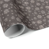 炭素朴ヴィンテージスノーフレーククリスマス ラッピングペーパー (ロールコーナー)