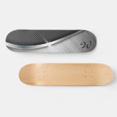 炭素繊維およびブラシ付きメタル4スケートボード スケートボード (横)