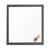 炭素繊維が燃えるサッカー ノートパッド (正面)