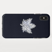 炭素繊維にクロームのようなカエデスタイリッシュ葉 Case-Mate iPhoneケース (裏面(横))