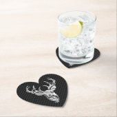 炭素繊維スタイルプリント ペーパーコースター (インサイチュ)