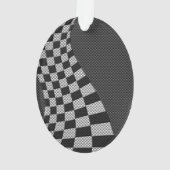 炭素繊維スタイルレーシングフラッグウェーブデコール オーナメント (裏面)