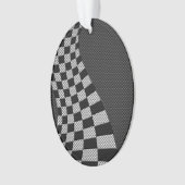 炭素繊維スタイルレーシングフラッグウェーブデコール オーナメント (正面)