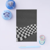 炭素繊維スタイルレーシングフラッグウェーブデコール チラシ (シングル)