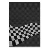 炭素繊維スタイルレーシングフラッグウェーブデコール テーブルナンバー (正面)