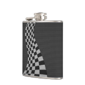 炭素繊維スタイルレーシングフラッグウェーブデコール フラスク (左)